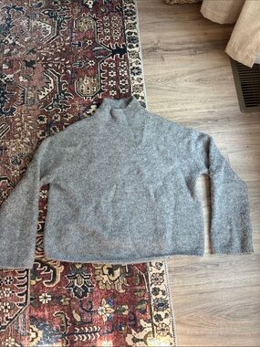 & Other Stories Heather Gray Mock Neck Sweater